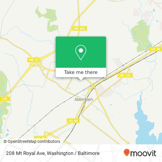 208 Mt Royal Ave, Aberdeen, MD 21001 map