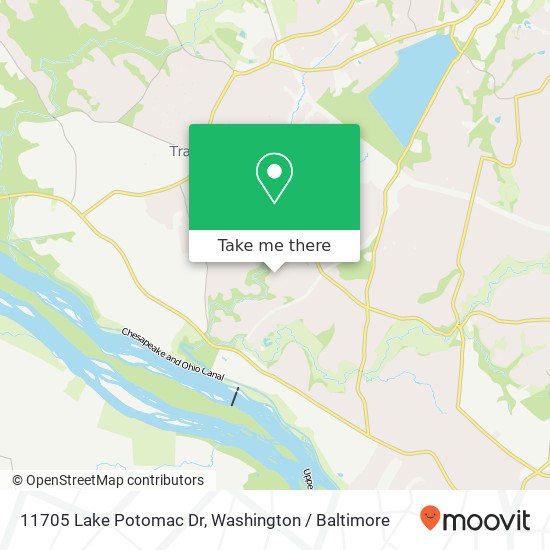 Mapa de 11705 Lake Potomac Dr, Potomac, MD 20854