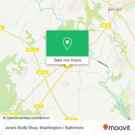 Jone's Body Shop, 1510 Bel Air Rd map