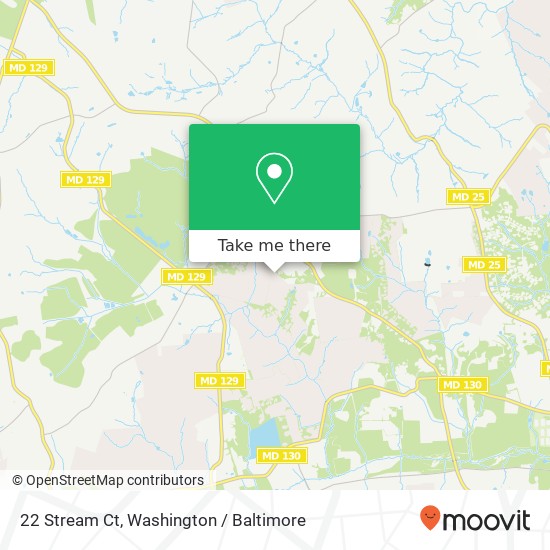 Mapa de 22 Stream Ct, Owings Mills, MD 21117