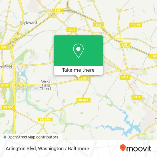 Mapa de Arlington Blvd, Falls Church, VA 22042
