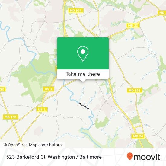Mapa de 523 Barkeford Ct, Bel Air, MD 21014