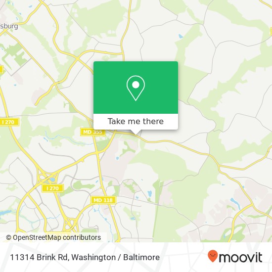 Mapa de 11314 Brink Rd, Germantown, MD 20876