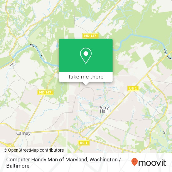 Mapa de Computer Handy Man of Maryland, 12 Sylvan Park Ct