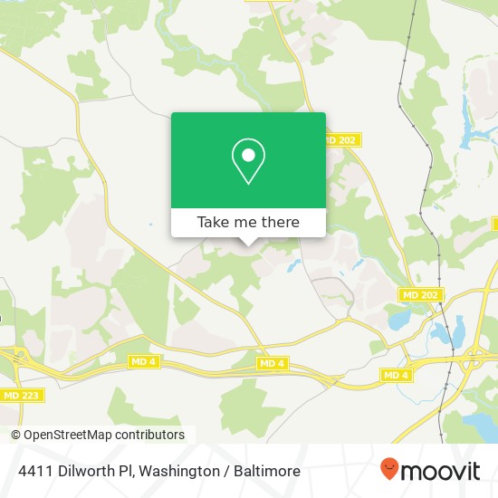 Mapa de 4411 Dilworth Pl, Upper Marlboro, MD 20772