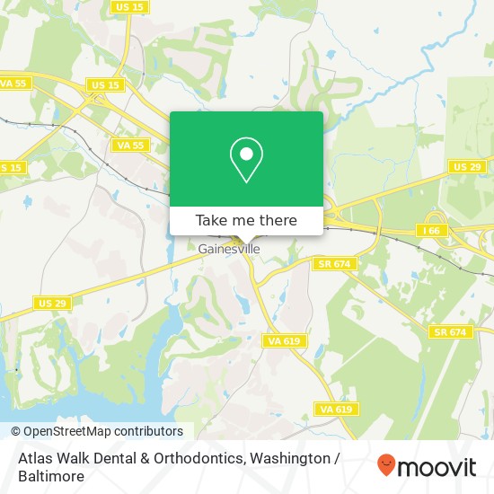 Mapa de Atlas Walk Dental & Orthodontics, 7502 Iron Bar Ln