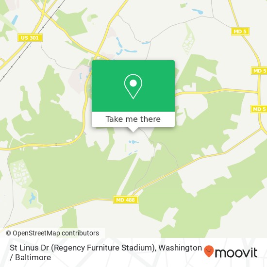 Mapa de St Linus Dr (Regency Furniture Stadium)