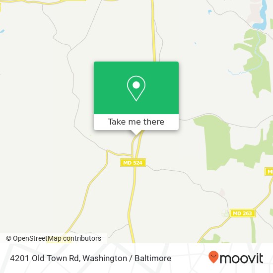 Mapa de 4201 Old Town Rd, Huntingtown, MD 20639