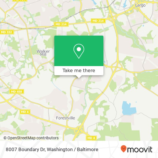 Mapa de 8007 Boundary Dr, District Heights, MD 20747