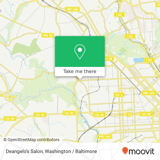 Mapa de Deangelo's Salon, 3132 W North Ave