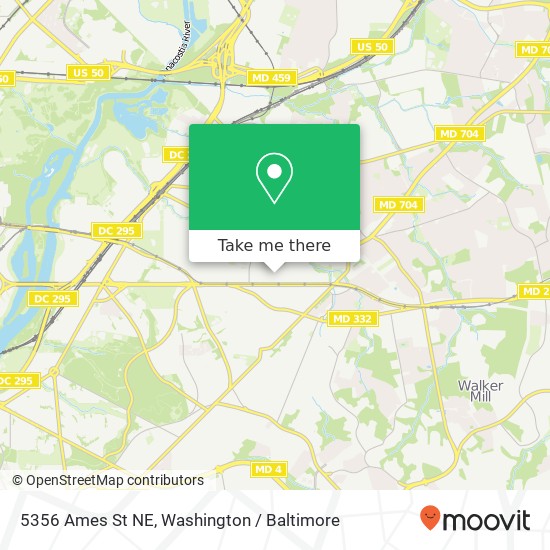 5356 Ames St NE, Washington, DC 20019 map