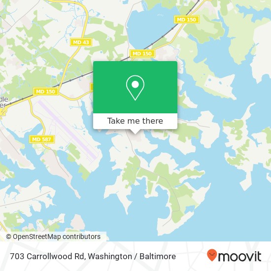 Mapa de 703 Carrollwood Rd, Middle River, MD 21220