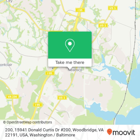 200, 15941 Donald Curtis Dr #200, Woodbridge, VA 22191, USA map