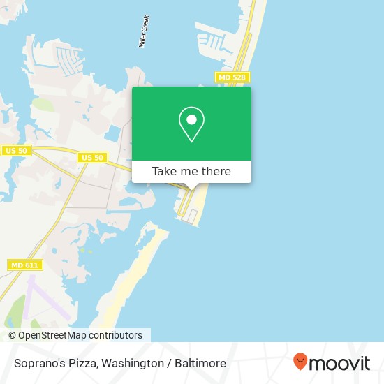 Mapa de Soprano's Pizza, 100 S Baltimore Ave