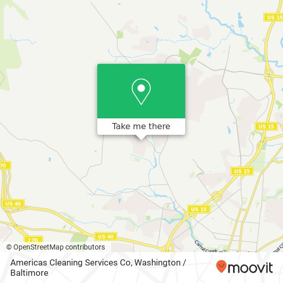 Americas Cleaning Services Co, 1804 Whispering Meadow Ct map