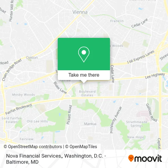 Nova Financial Services, map