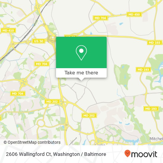 Mapa de 2606 Wallingford Ct, Bowie, MD 20721