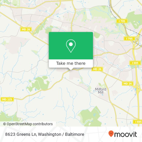 8623 Greens Ln, Windsor Mill, MD 21244 map