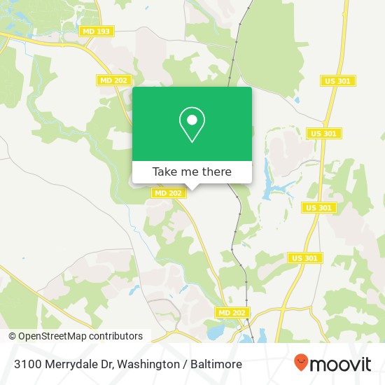 3100 Merrydale Dr, Upper Marlboro, MD 20772 map