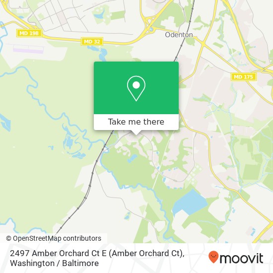 Mapa de 2497 Amber Orchard Ct E (Amber Orchard Ct), Odenton, MD 21113