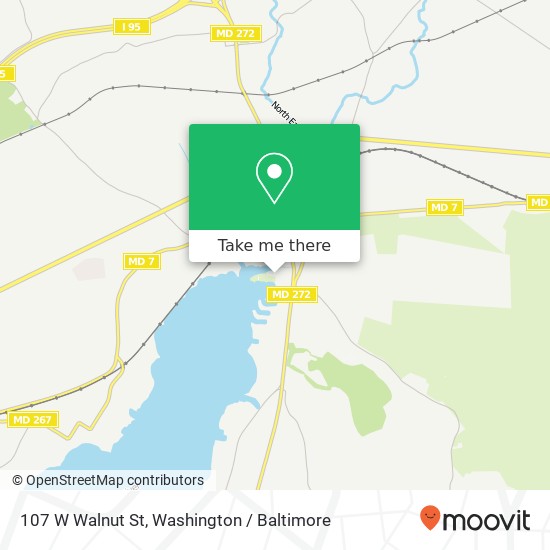 Mapa de 107 W Walnut St, North East, MD 21901