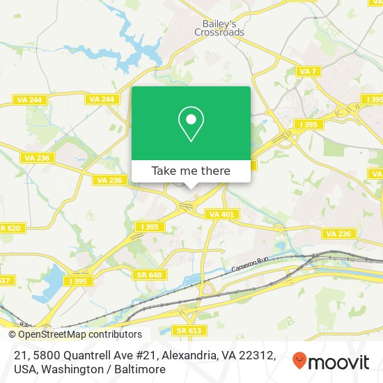 Mapa de 21, 5800 Quantrell Ave #21, Alexandria, VA 22312, USA