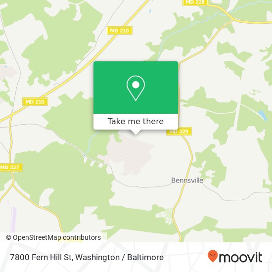 Mapa de 7800 Fern Hill St, Waldorf, MD 20603
