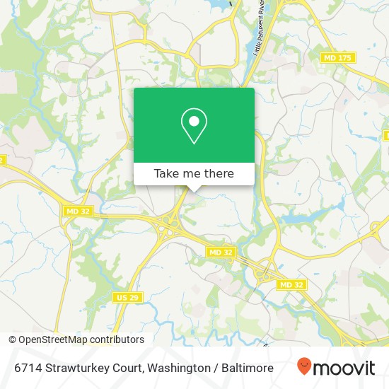 Mapa de 6714 Strawturkey Court, 6714 Strawturkey Ct, Columbia, MD 21046, USA