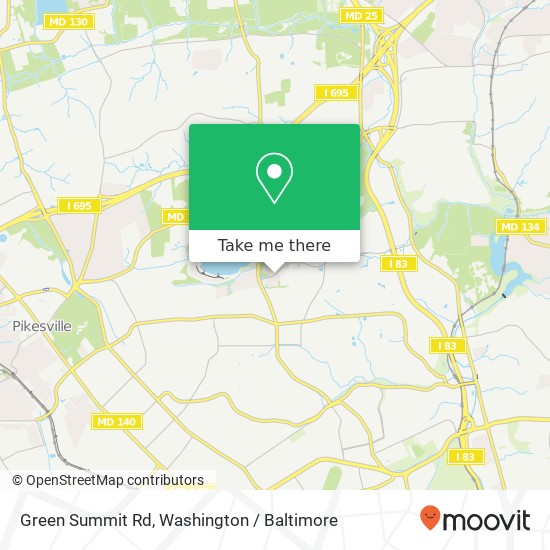 Green Summit Rd, Baltimore, MD 21209 map
