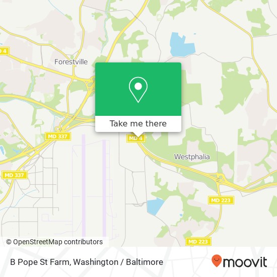 B Pope St Farm, 9440 Pennsylvania Ave map