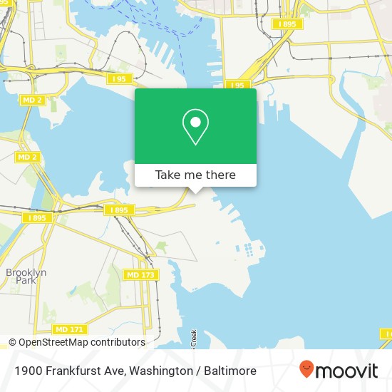 Mapa de 1900 Frankfurst Ave, Curtis Bay, MD 21226