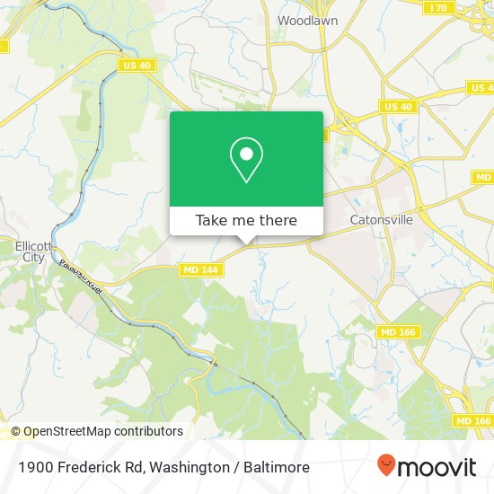 Mapa de 1900 Frederick Rd, Catonsville, MD 21228