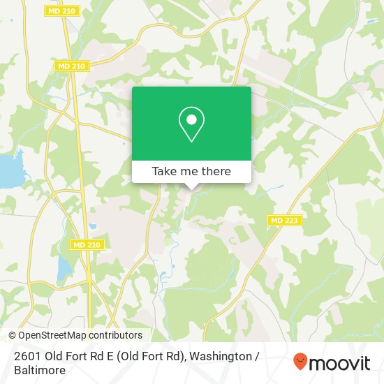 2601 Old Fort Rd E (Old Fort Rd), Fort Washington, MD 20744 map