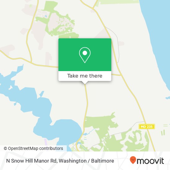 Mapa de N Snow Hill Manor Rd, Lexington Park, MD 20653