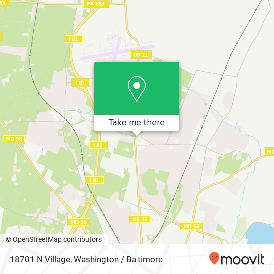 Mapa de 18701 N Village, Hagerstown, MD 21742