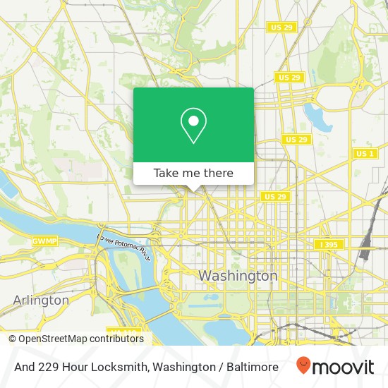 Mapa de And 229 Hour Locksmith, 2100 Massachusetts Ave NW