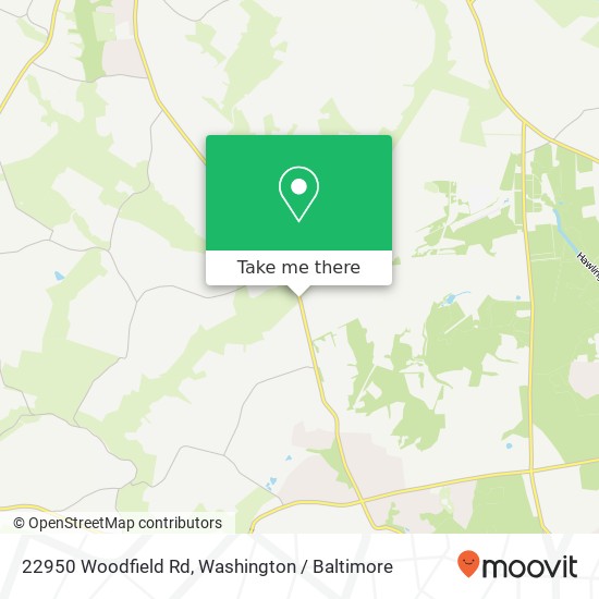 Mapa de 22950 Woodfield Rd, Gaithersburg, MD 20882