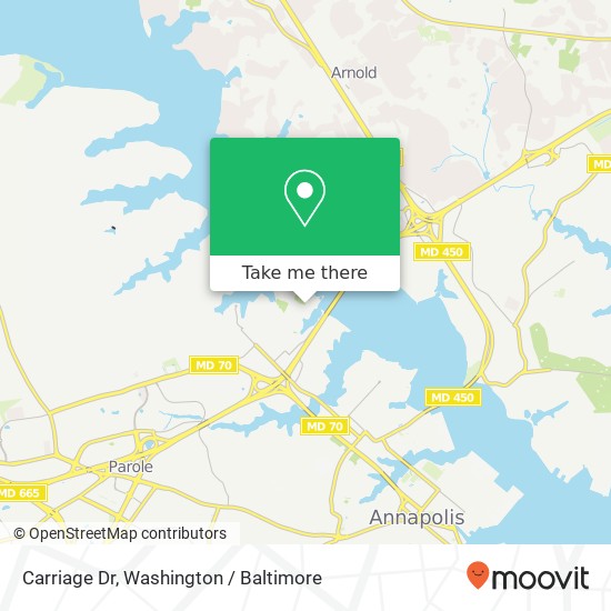 Mapa de Carriage Dr, Annapolis, MD 21401