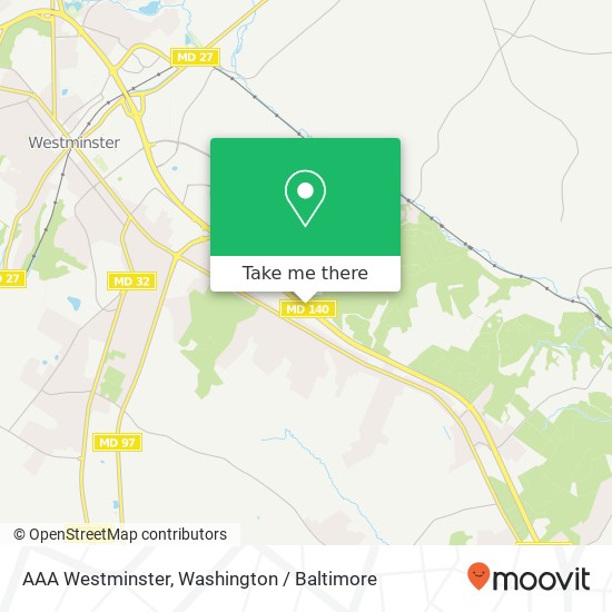AAA Westminster, 1030 Baltimore Blvd map