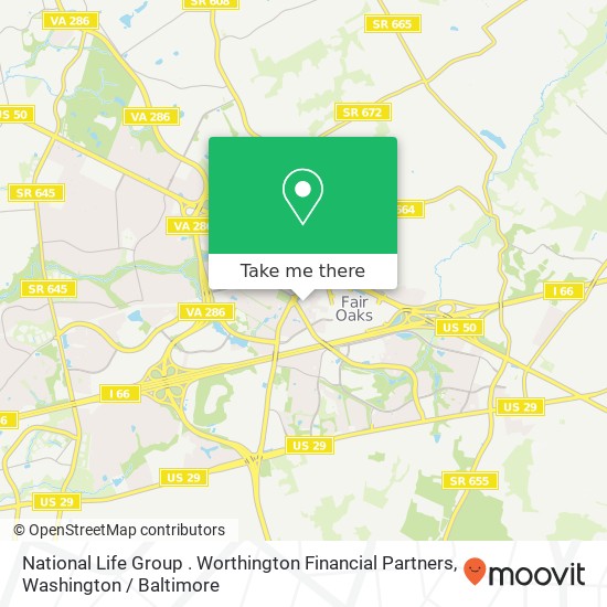 Mapa de National Life Group . Worthington Financial Partners, 12150 Monument Dr