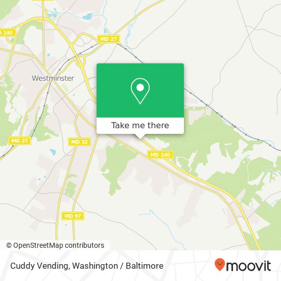Mapa de Cuddy Vending, 837 Baltimore Blvd