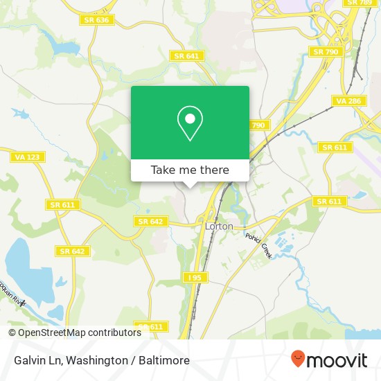 Galvin Ln, Lorton, VA 22079 map