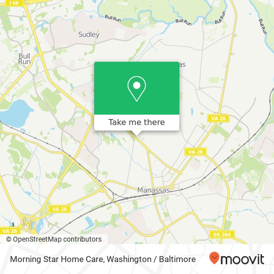 Mapa de Morning Star Home Care, 8803 Sudley Rd