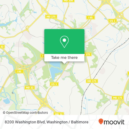 Mapa de 8200 Washington Blvd, Jessup, MD 20794