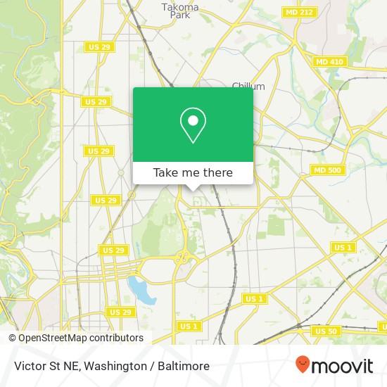 Victor St NE, Washington, DC 20011 map