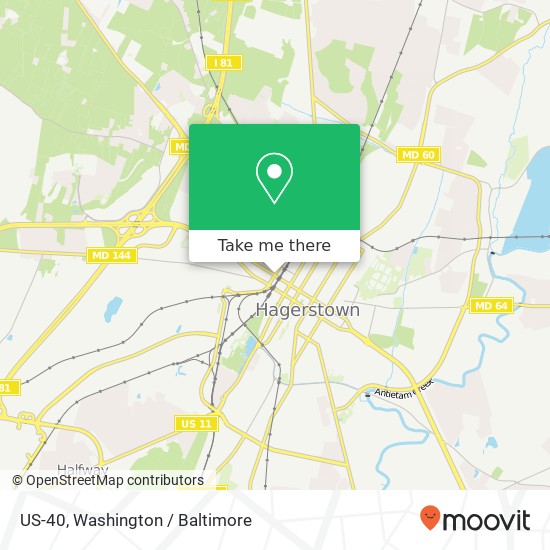 US-40, Hagerstown, MD 21740 map