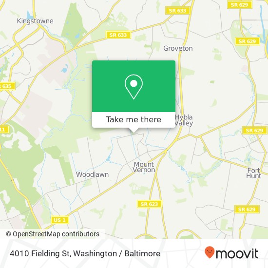 Mapa de 4010 Fielding St, Alexandria, VA 22309