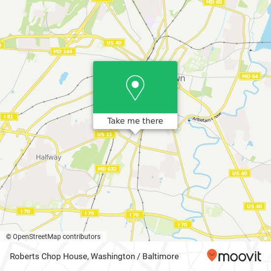 Mapa de Roberts Chop House, W 1st St