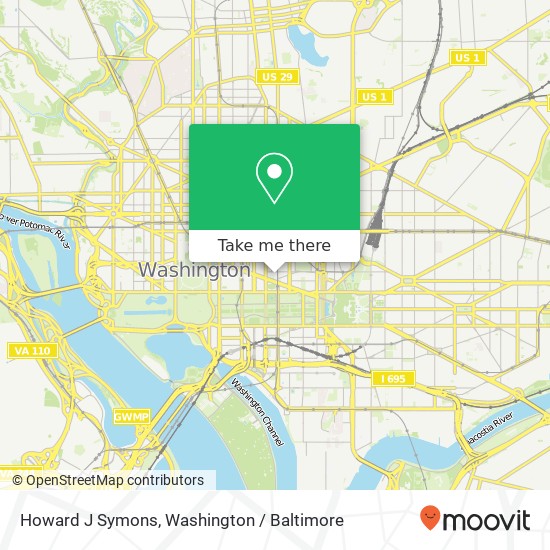 Mapa de Howard J Symons, 701 Pennsylvania Ave NW