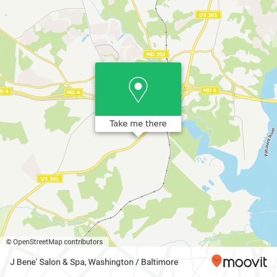 Mapa de J Bene' Salon & Spa, 6435 Crain Hwy